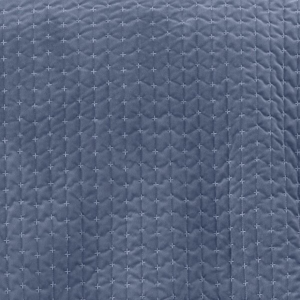 Modro prešito pregrinjalo 240x260 cm Attica Velvet – Bianca