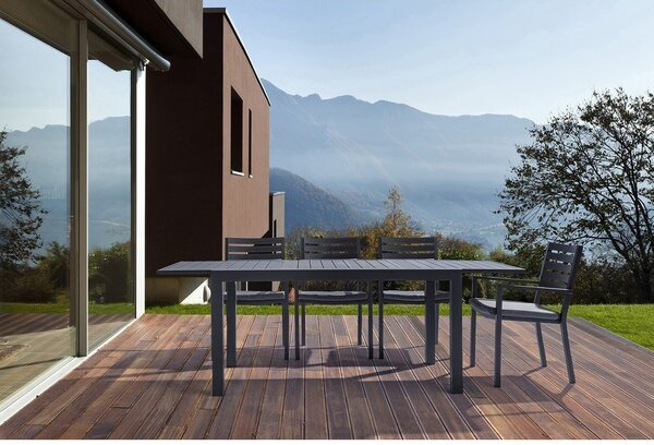 Aluminijasta vrtna miza 90x160 cm Hilde – Bizzotto