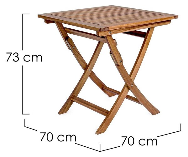 Vrtna mizica iz masivne akacije 70x70 cm Noemi – Bizzotto