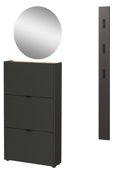 Antracitno siv set za hodnik 101x200x22 cm Ameca – Germania