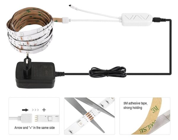 WIFI 5m Set LED trak RGB IP20 - glasbeni