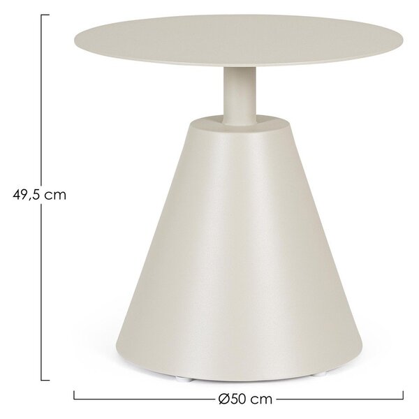 Aluminijasta okrogla vrtna mizica ø 50 cm Aloha – Bizzotto