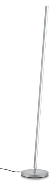 Knapstein LED-stoječa svetilka Fabia z upravljanjem gestami, nikljeva, višina 160 cm,, zatemnjen, Kovinska, Dnevna soba / jedilnica, Aluminij, Sodobni