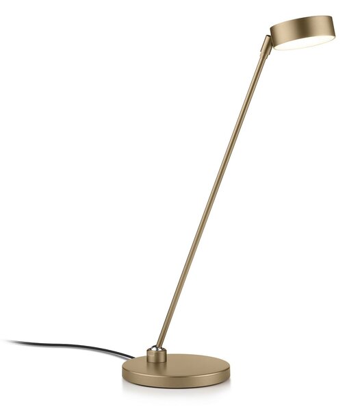 Knapstein LED namizna svetilka Yori v barvi »efektne bronze«, višina 50 cm, upravljanje z, zatemnjen, Bronasta / starinska medenina, Dnevna soba / jedilnica, Aluminij, Sodobni