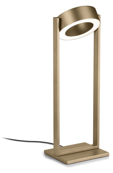 Knapstein LED namizna svetilka Wega v barvi »efektne bronze«, višina 45 cm, upravljanje z, zatemnjen, Bronasta / starinska medenina, Dnevna soba / jedilnica, Aluminij, Sodobni