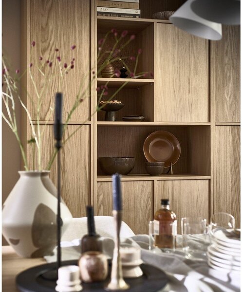 Modularna knjižna polica v hrastovem dekorju v naravni barvi 77x199 cm Modulair – vtwonen