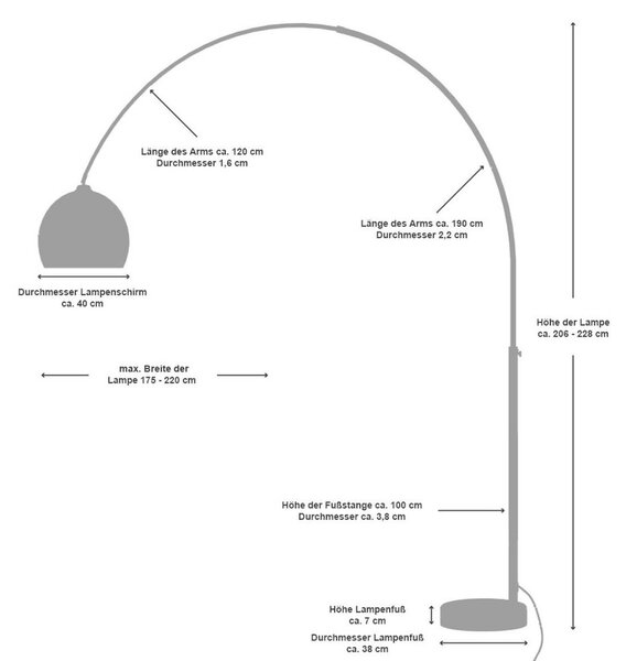 SVETILKA V OBLIKI LOKA 220/230/40 cm