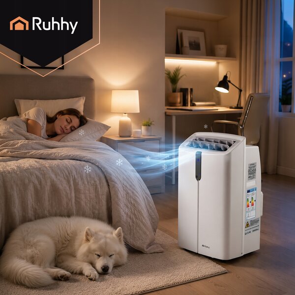 4v1 3.5kW prenosna klimatska naprava WIFI ogrevanje in razvlaževanje 12000BTU - 2612652