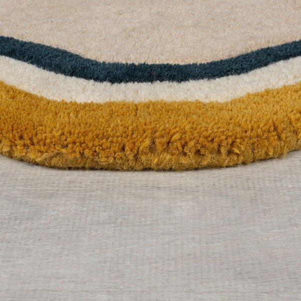Kremno bela ročno tkana volnena preproga 160x230 cm Leo Scallop – Flair Rugs