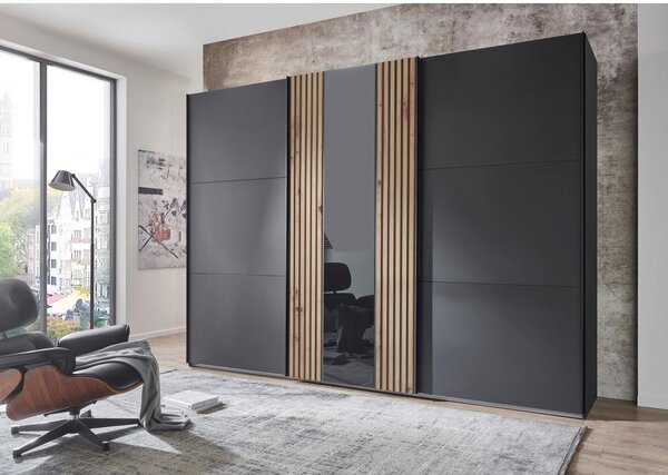 Premium Living Omara Z Drsnimi Vrati Atlanta, Barva Grafita