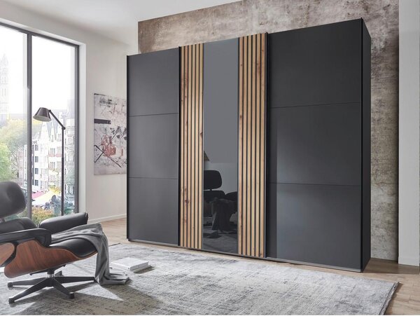 Premium Living Omara Z Drsnimi Vrati Atlanta, Barva Grafita