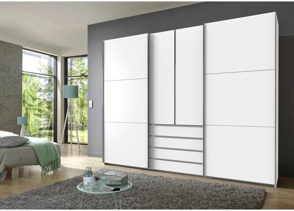 Premium Living Omara Z Drsnimi Vrati Magic, Bela