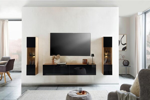 Modern Living Tv-element Otis, Črna, Barva Hrasta