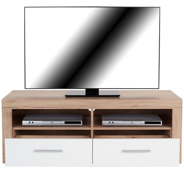 Modern Living Tv-element Malta, Bela, Barva Hrasta