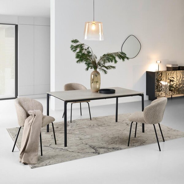 P & B Jedilna Miza Lean, Siva, 160x90