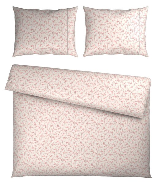 POSTELJNINA Mavie 200/200 cm saten srebrne barve, pink