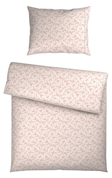 POSTELJNINA Mavie 140/200 cm saten srebrne barve, pink