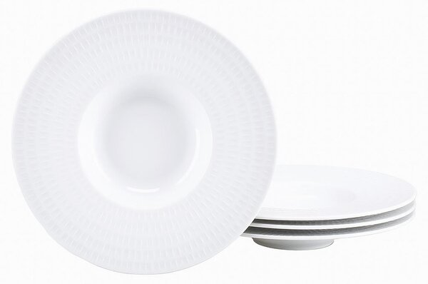 GURMANSKI KROŽNIK Show Time Stripes Weiss 27/4 cm