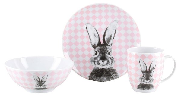 SERVIS ZA ZAJTRK Happy Bunny
