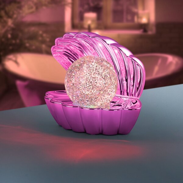 Reality Leuchten LED namizna svetilka Shelly, roza, plastika, 18 cm, RGB, Roza / rosé, Dnevna soba / jedilnica, Plastika, Mladostno bivanje