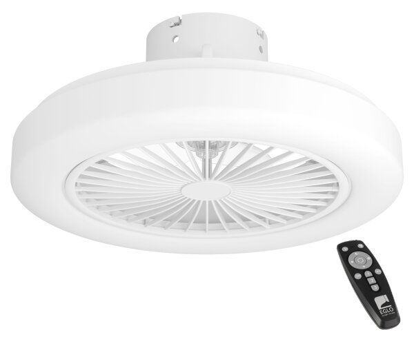 Eglo 35095 - LED Zatemnitveni stropni ventilator ORTONA LED/25,5W/230V bela + Daljinski upravljalnik