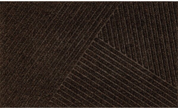 PREDPRAŽNIK Dune Stripes dark brown 45/75 cm reliefno temno rjava