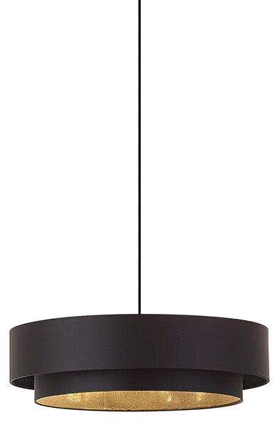 Moderna viseča svetilka črna 50 cm 3-luči - Drum Duo
