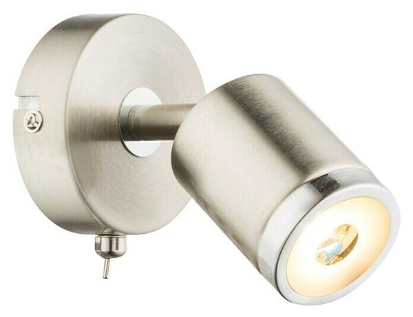 Tween Light LED stenski reflektor Star (5 W, Do x Š x V: 14 x 8 x 12 cm, Nikelj mat, Toplo bela)