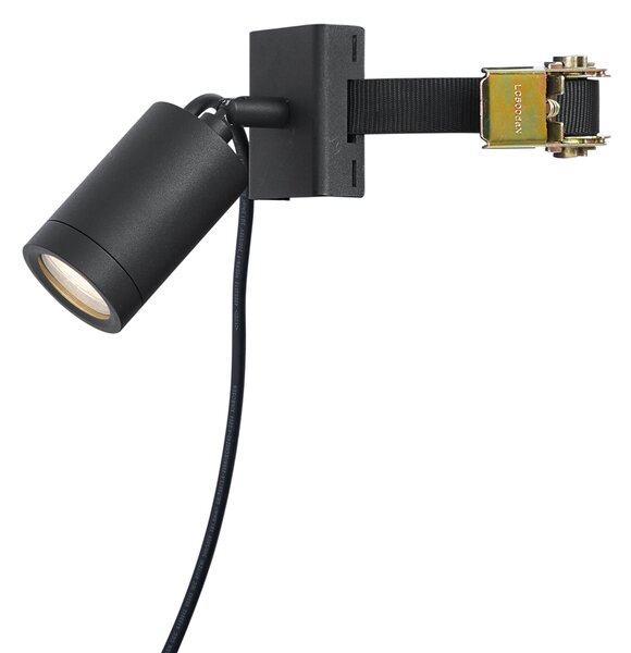Zunanji reflektor črn za drevo GU10 50 mm vrtljiv in nagiben IP65 - Solo
