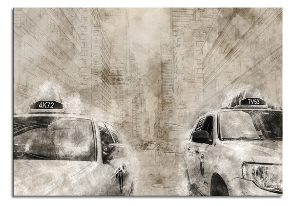 Stenska dekoracija Taxi