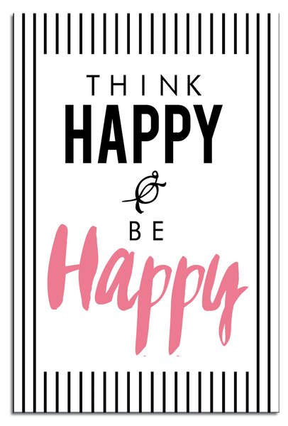 Stenska dekoracija Think happy