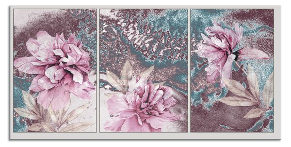 Stenska dekoracija Trittico Di Fiori