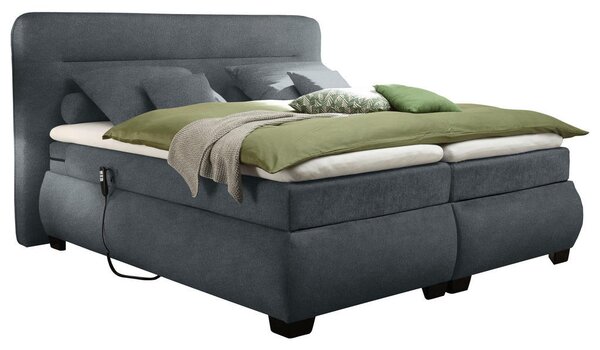 BOXSPRING POSTELJA 160 cm x 200 cm , tekstil antracit