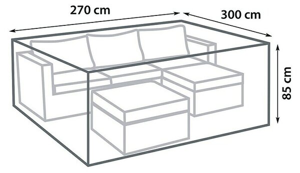 Sunfun Zaščitna prevleka za lounge set (Do x Š x V: 270 x 300 x 85 cm, Plastika)