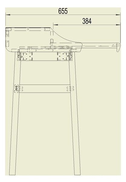 Pisarniška pisalna miza v hrastovem dekorju 44x115 cm Carteret – Woodman
