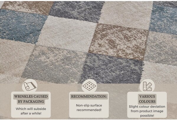Modra/bež preproga 120x170 cm Terrain – Hanse Home