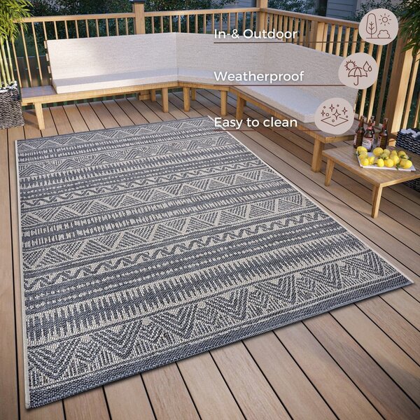 Siva zunanja preproga 190x290 cm Clyde Loto – Hanse Home