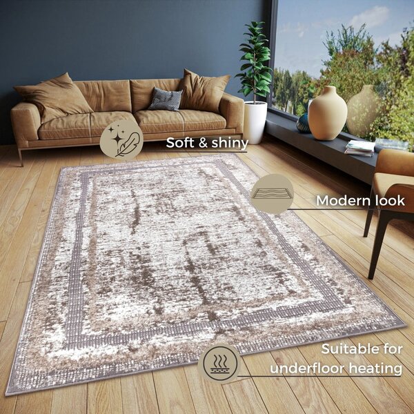 Bež/srebrna preproga 57x90 cm Shine Classic – Hanse Home