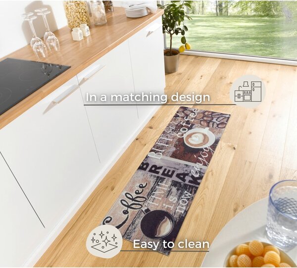 Rjava preproga 50x150 cm Enjoy Coffee Break - Hanse Home