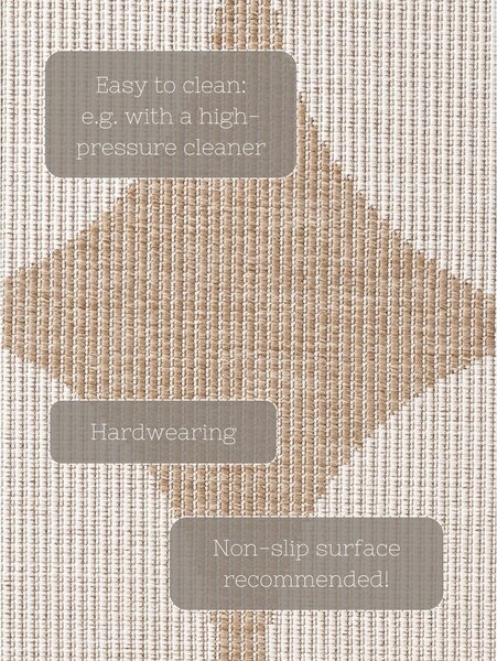 Bež-slonokoščena notranja in zunanja preproga 200x290 cm Duet Bowen – NORTHRUGS