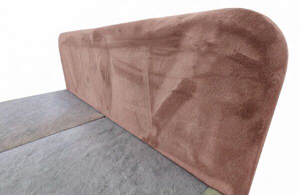 Oblazinjena postelja boxspring FORENA 160x200 cm staroroseča Vzmetnica: Vzmetnica Bonell
