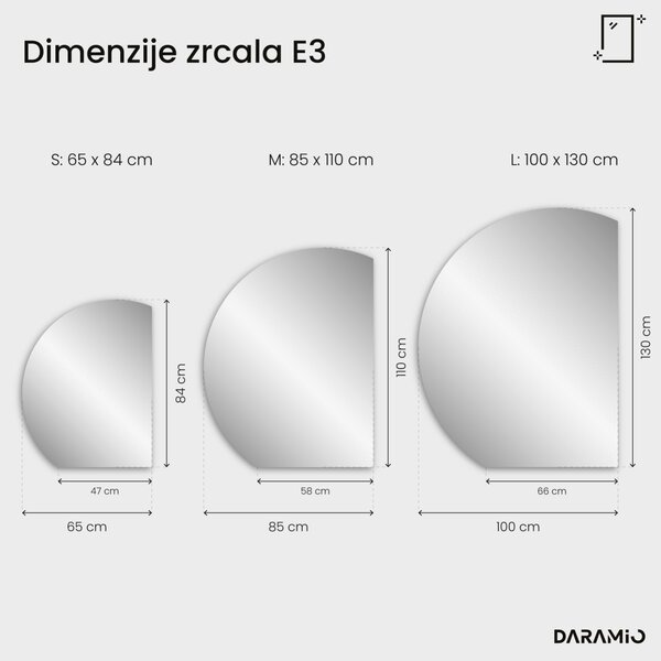 Okroglo ogledalo z LED osvetlitvijo E3