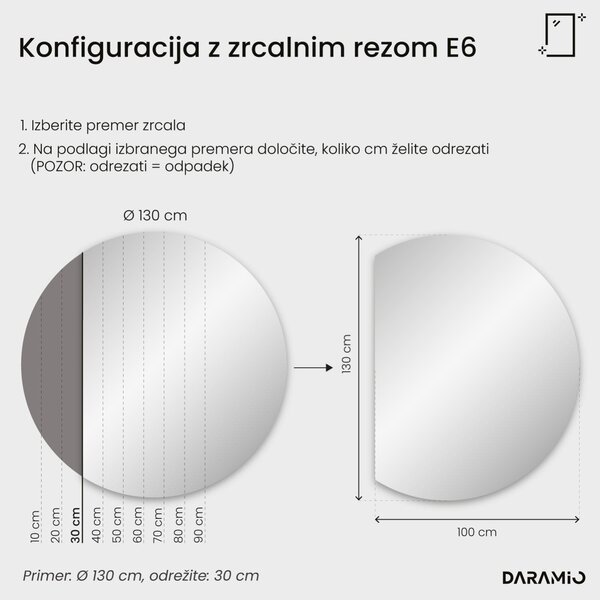 Okroglo ogledalo z LED osvetlitvijo E6