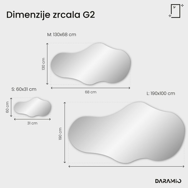 Netipično ogledalo z LED osvetlitvijo G2