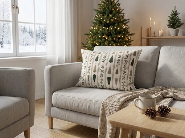Bombažna prevleka za blazino HOLLY PINES 50x70 cm, barvna