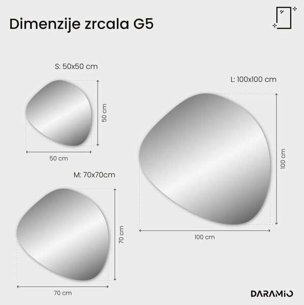 Netipično ogledalo z LED osvetlitvijo G5