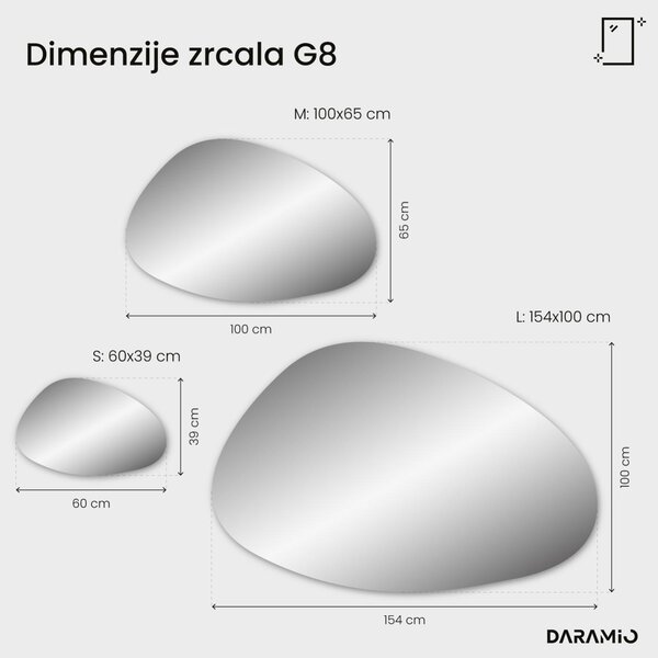 Netipično ogledalo z LED osvetlitvijo G8