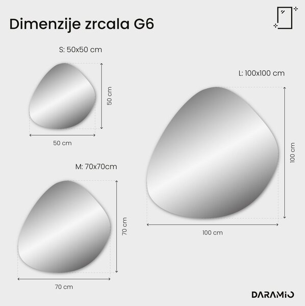 Netipično ogledalo z LED osvetlitvijo G6