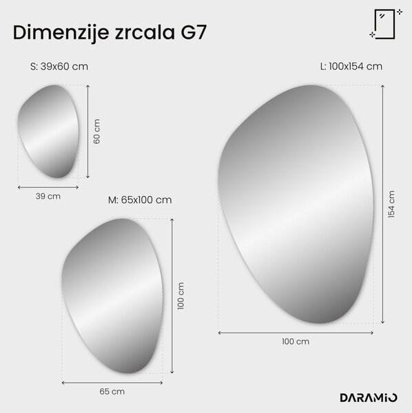Netipično ogledalo z LED osvetlitvijo G7