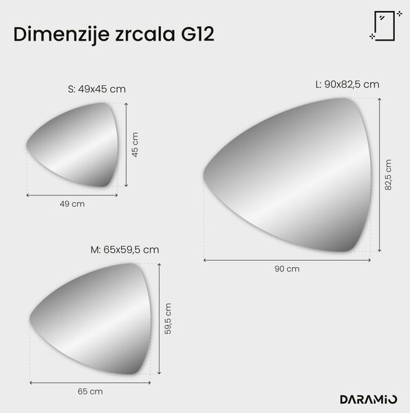 Netipično ogledalo z LED osvetlitvijo G12